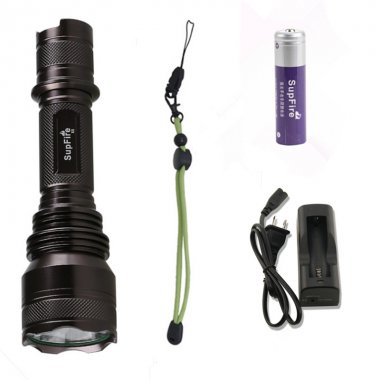 SupFire. Outdoor Sports 900lm(CREE-T6) LED X5 flashlight with Battery + Charger, X5, A Set