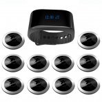 Waterproof Wireless Calling Bells Patient Calling System Call Nurse Doctor,Pack of 1 Watch Receiver and 10 Pagers